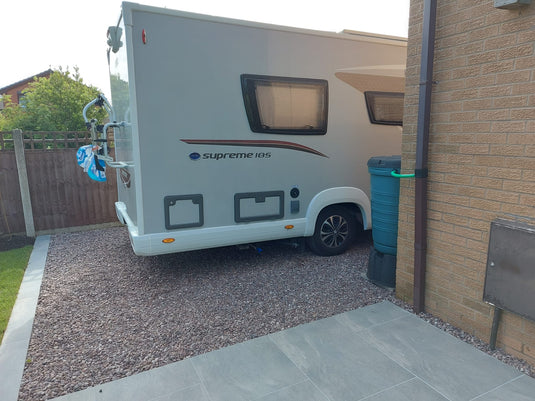 gravel driveway idea for caravans