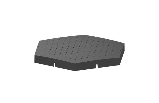 Grip nodules embedded into the top of the permeable paving slabs