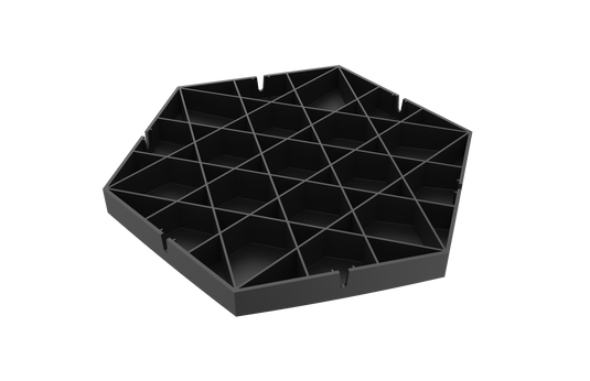 Reinforcement sub structure of the permeable pavers making them strong enough to drive over