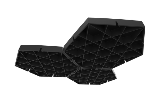 Underside of the permeable paving slabs