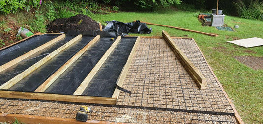 Moisture proof shed base grids