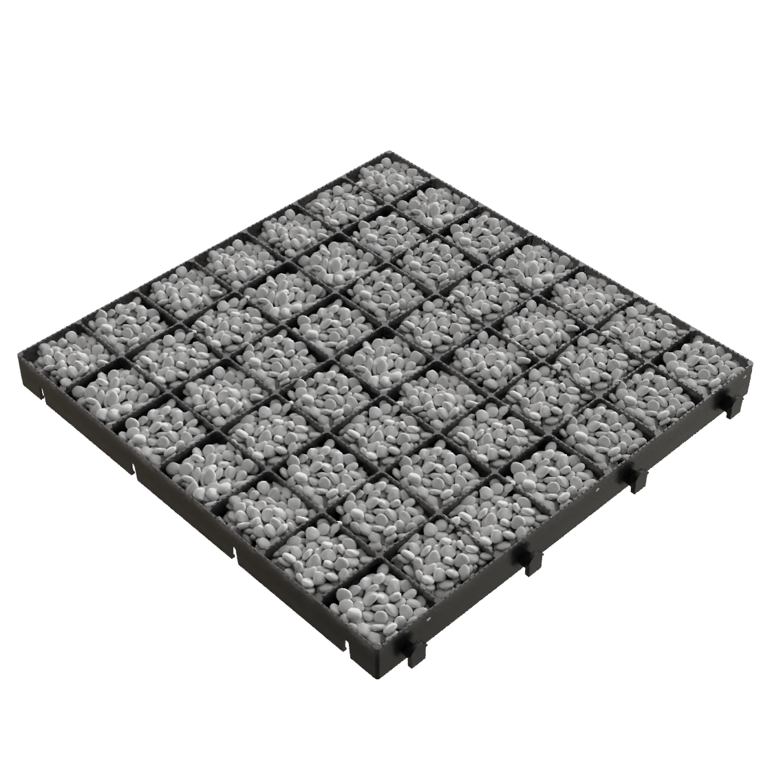 IBRAN gravel grids with grey stone pebble in fill