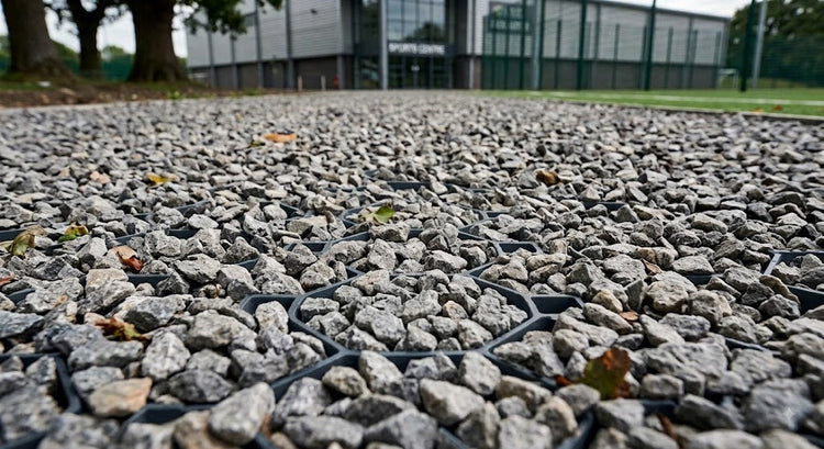 Gravel grid pathway