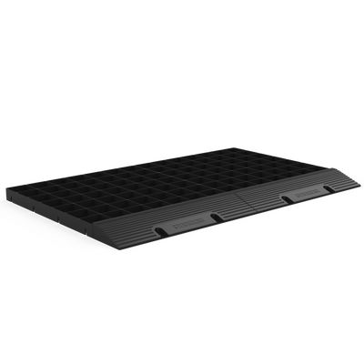 Ramp for gravel grids installed for temporary parking