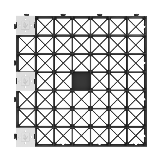 Overhead view of the parking bay markers inserted into the IBRAN-X grids
