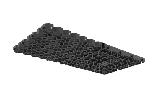 IBRAN-J joint edge used to connect two different designs of gravel grid