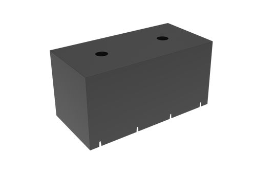 Isometric view of the recycled plastic building block for retaining walls by IBRAN