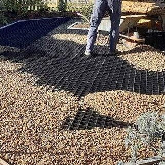 ground reinforcement grids installation